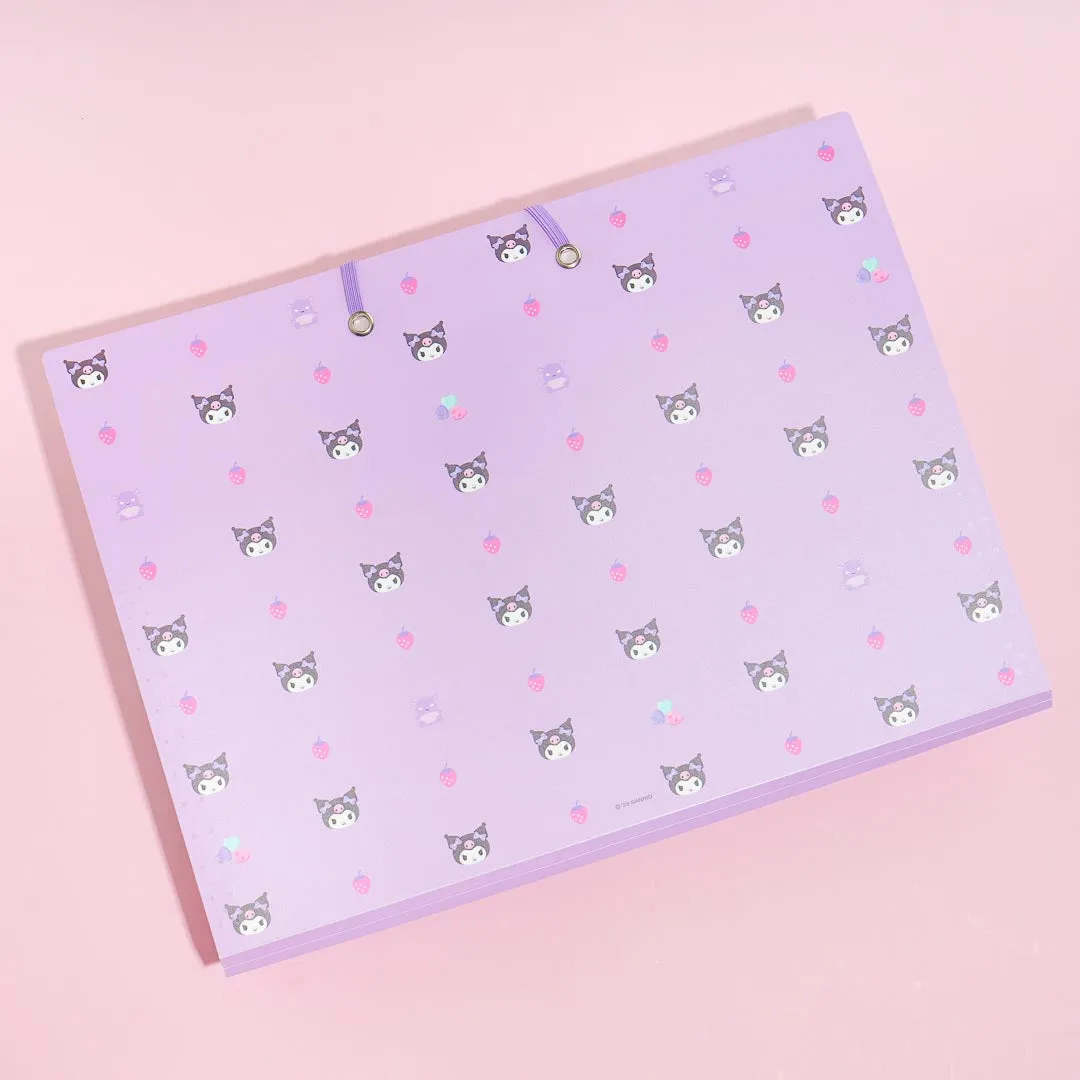 Kuromi Strawberry Multi-Pocket A4 File Folder
