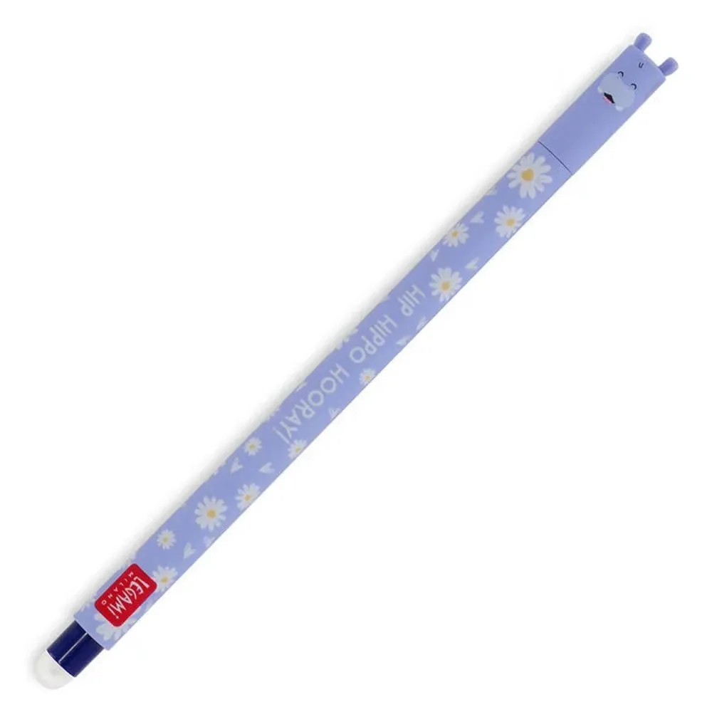 Legami Blue Erasable Gel Pen - Hippo
