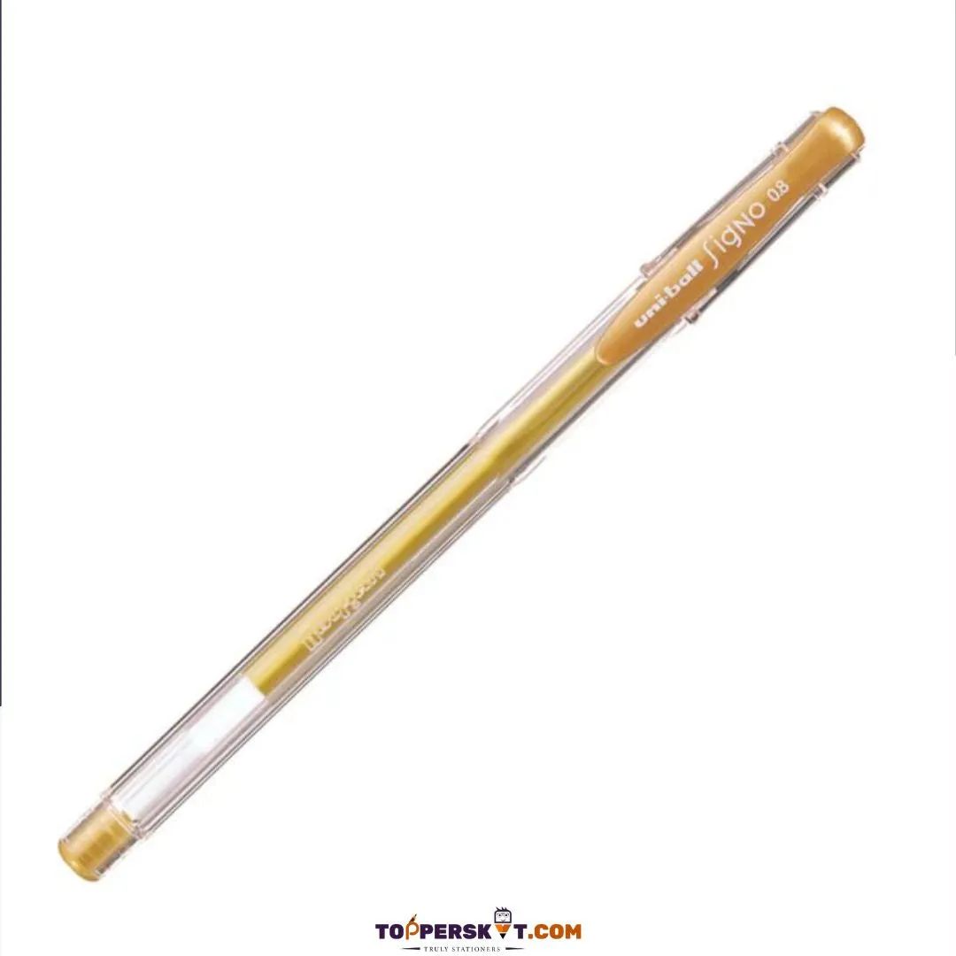 Linc Uni-ball Signo UM-100 Gel Pen - Golden (Pack of 1)