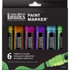 LIQUITEX PAINT MARKER WIDE 6 SET VIBRANT