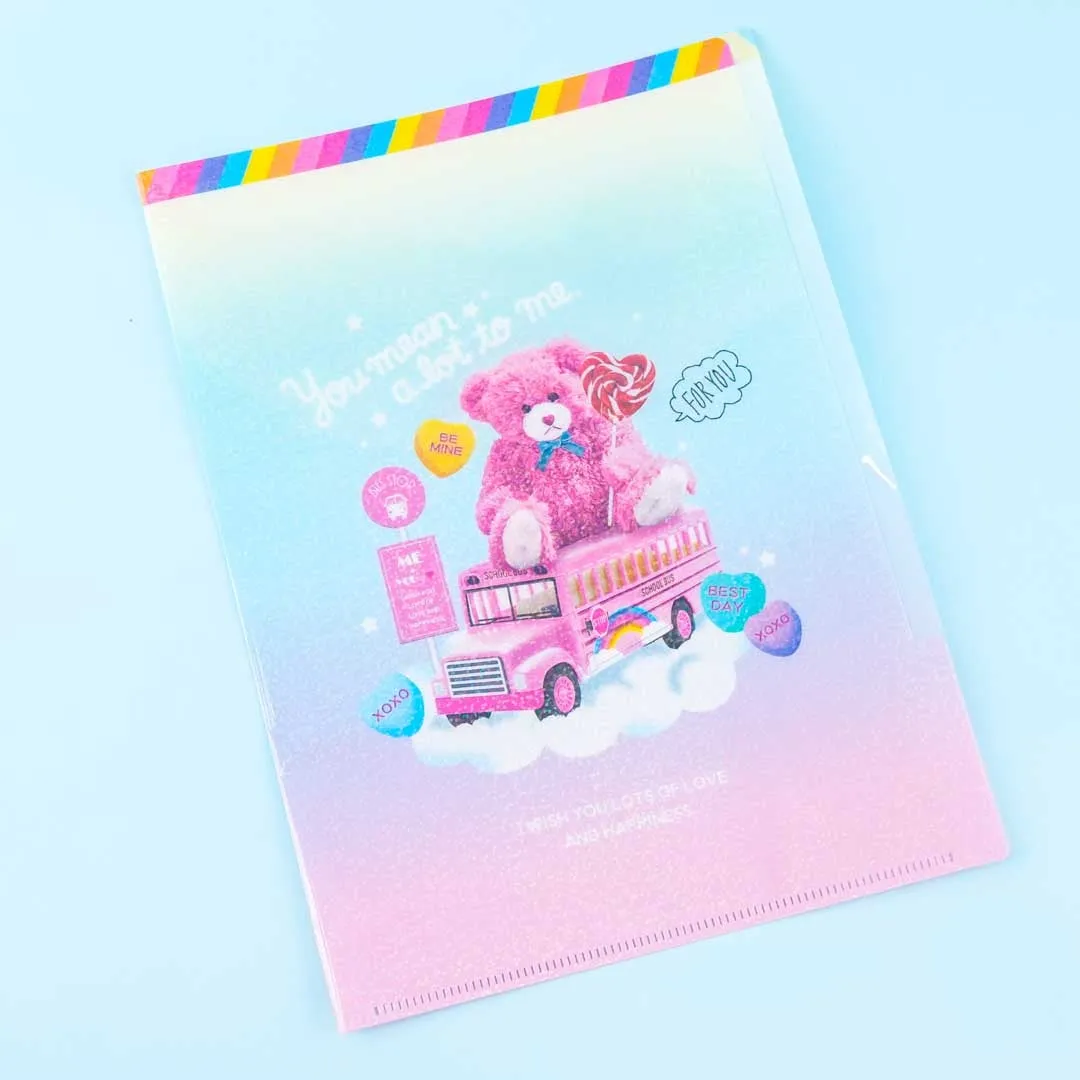 Lollipop Bear Plastic Folder