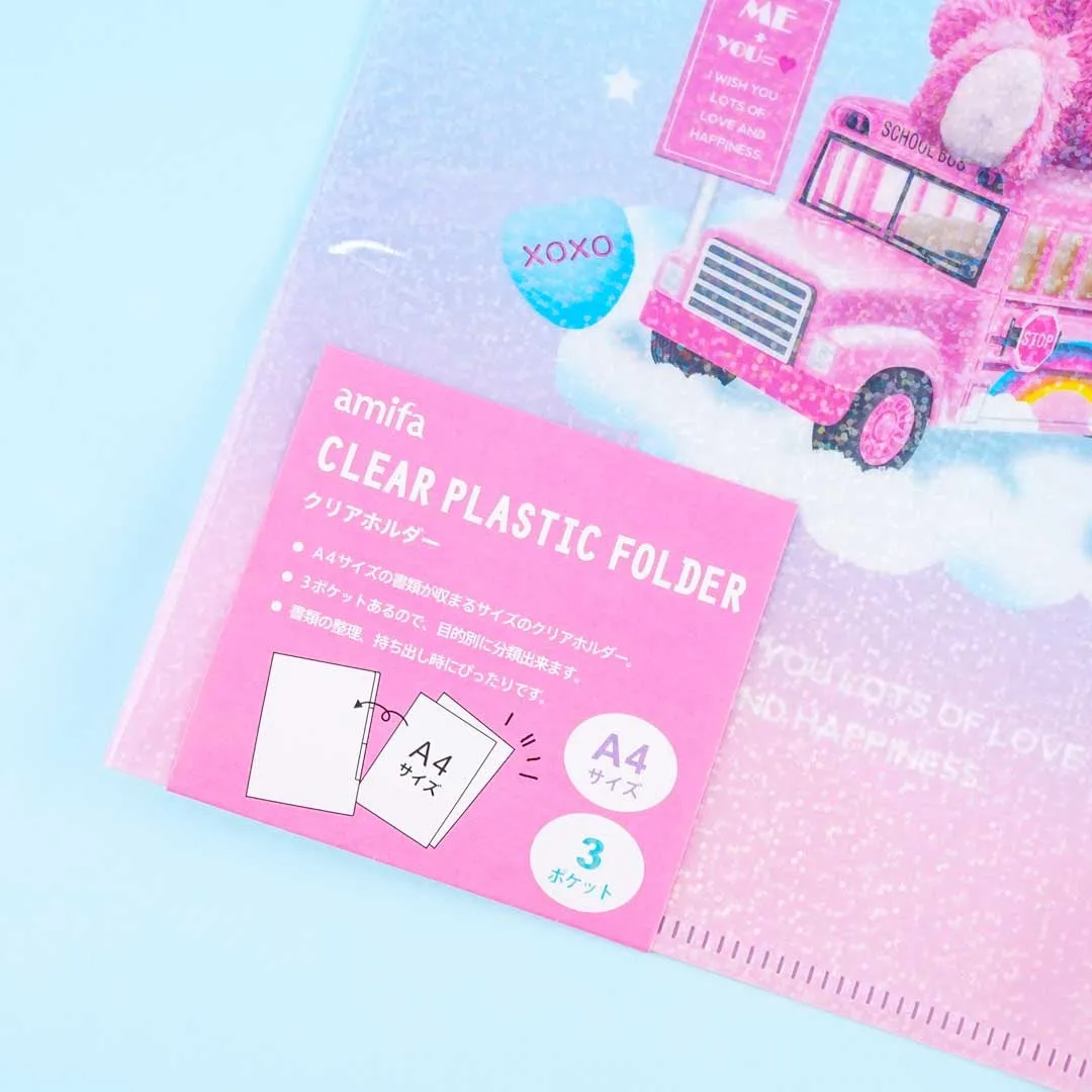 Lollipop Bear Plastic Folder