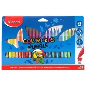 Maped Color Peps Felt Tip Jungle Pack 24 Colors