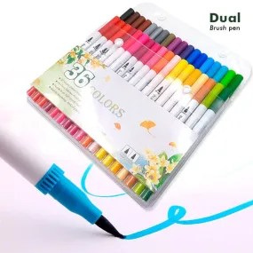 Micron Watercolor Dual Tip Colouring Art Marker Set