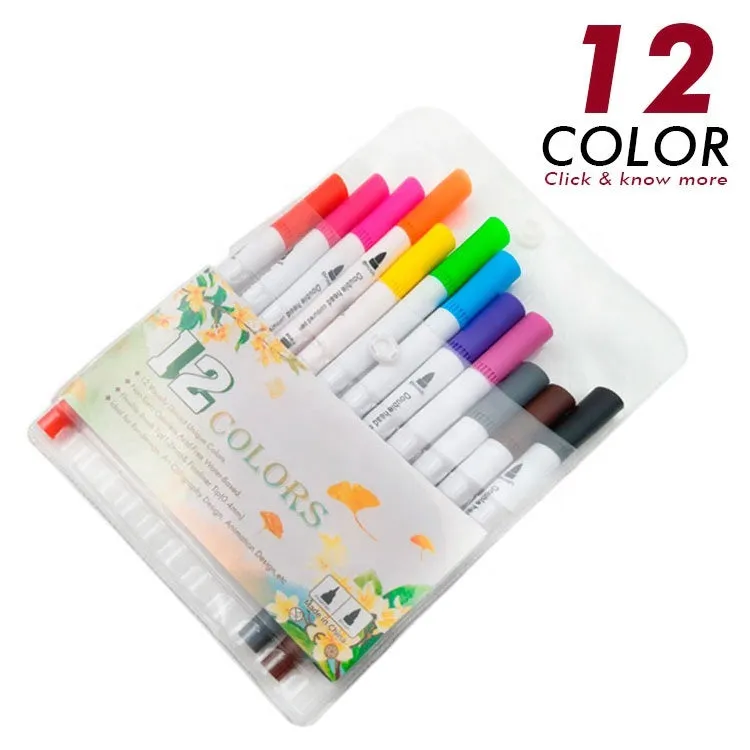Micron Watercolor Dual Tip Colouring Art Marker Set
