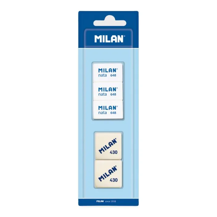Milan Synthetic Rubber Erasers 430   3 nata® erasers 648