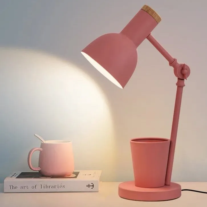 Modern Metal Desk Lamp with Pen Holder