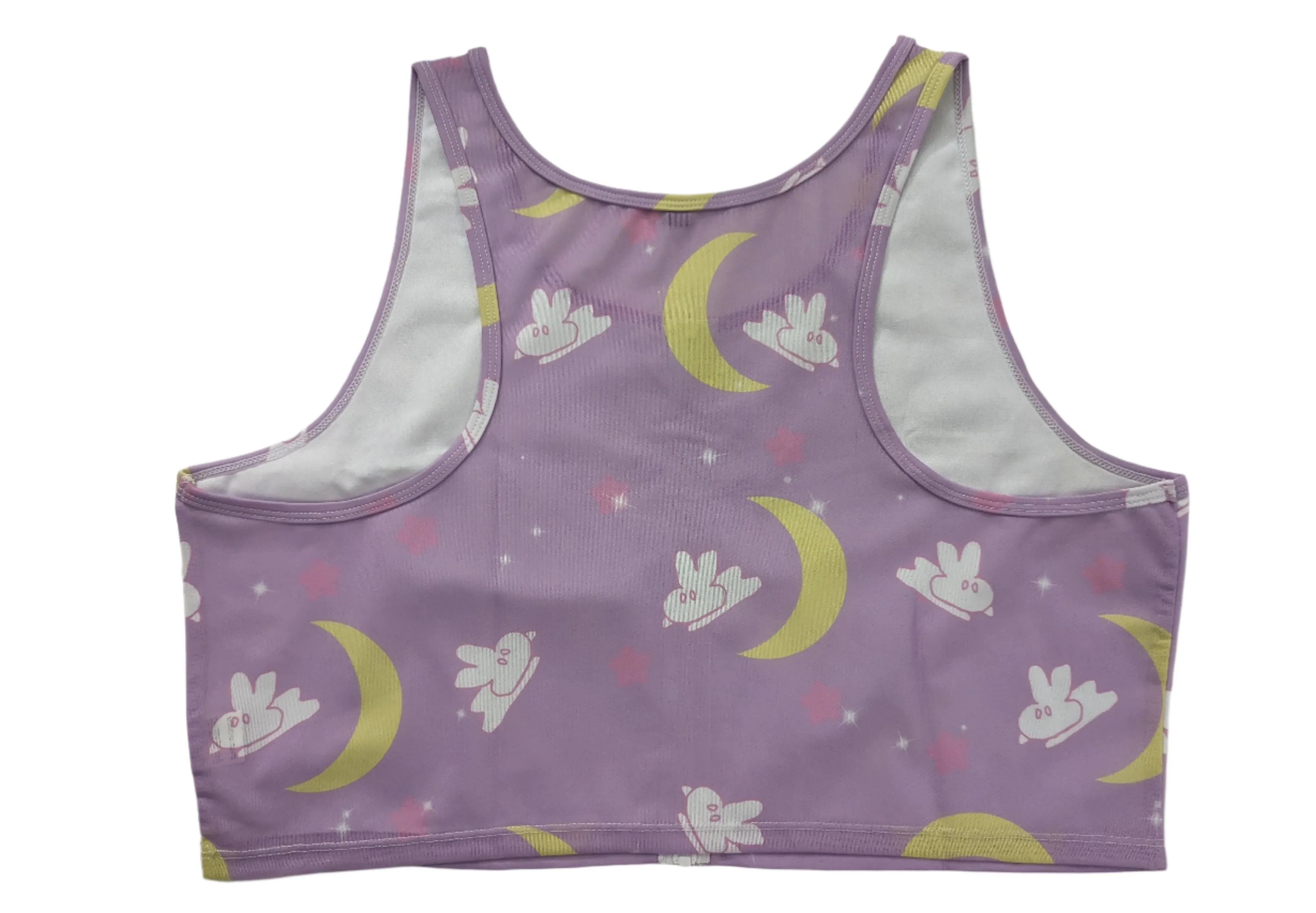 Moon Bunny Zippered Crop Top Binder