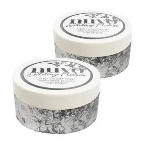 Multipack of 2 - Gilding Flakes - Silver Bullion (200ml) - 851n2