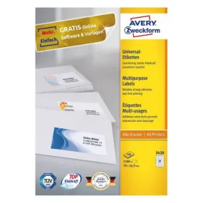 Multipurpose General Use Labels with Ultra Grip 70 x 16.9 mm A4