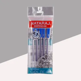 Nataraj Gelix Gel Pens  – Black ( Pack of 5 )