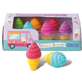 Ooly Petite Sweets Ice Cream Shoppe Scented Erasers - Vanilla Scent - Set of 6 -
