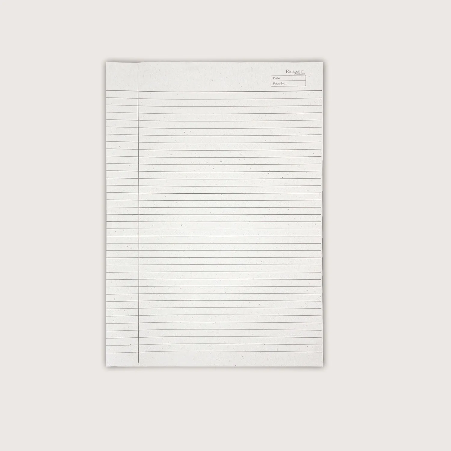 Packmate Unbleached Natural White Ruled A4 Project Sheets (Not Bright White) - 80 GSM, 100 Sheets