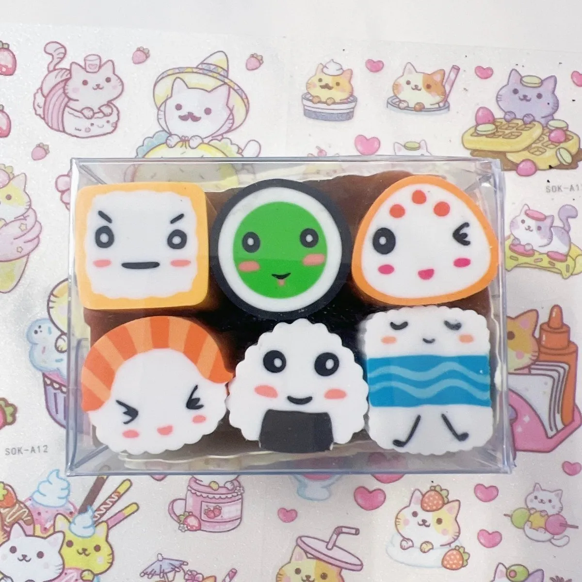 Pencil Erasers Sushi Dessert Sport Cute Erasers Party Bags Fillers