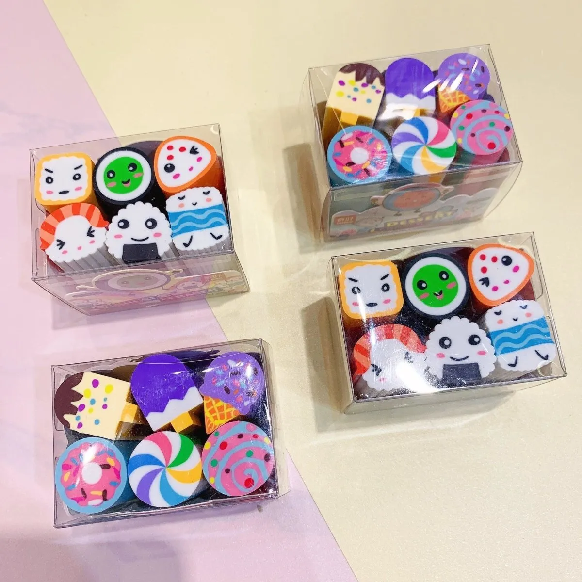 Pencil Erasers Sushi Dessert Sport Cute Erasers Party Bags Fillers