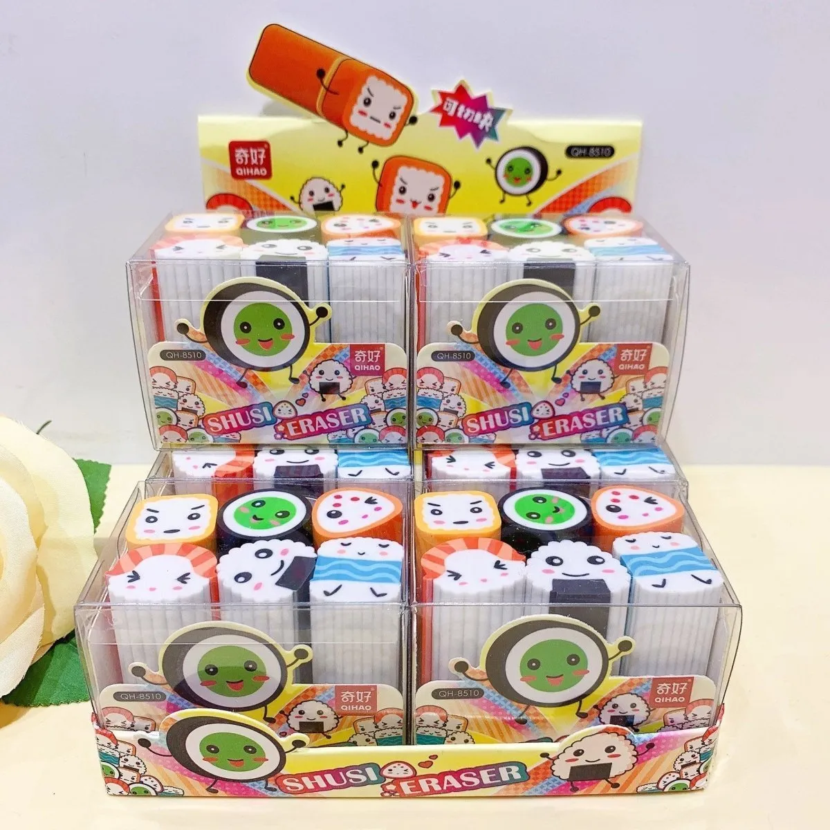 Pencil Erasers Sushi Dessert Sport Cute Erasers Party Bags Fillers
