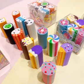 Pencil Erasers Sushi Dessert Sport Cute Erasers Party Bags Fillers
