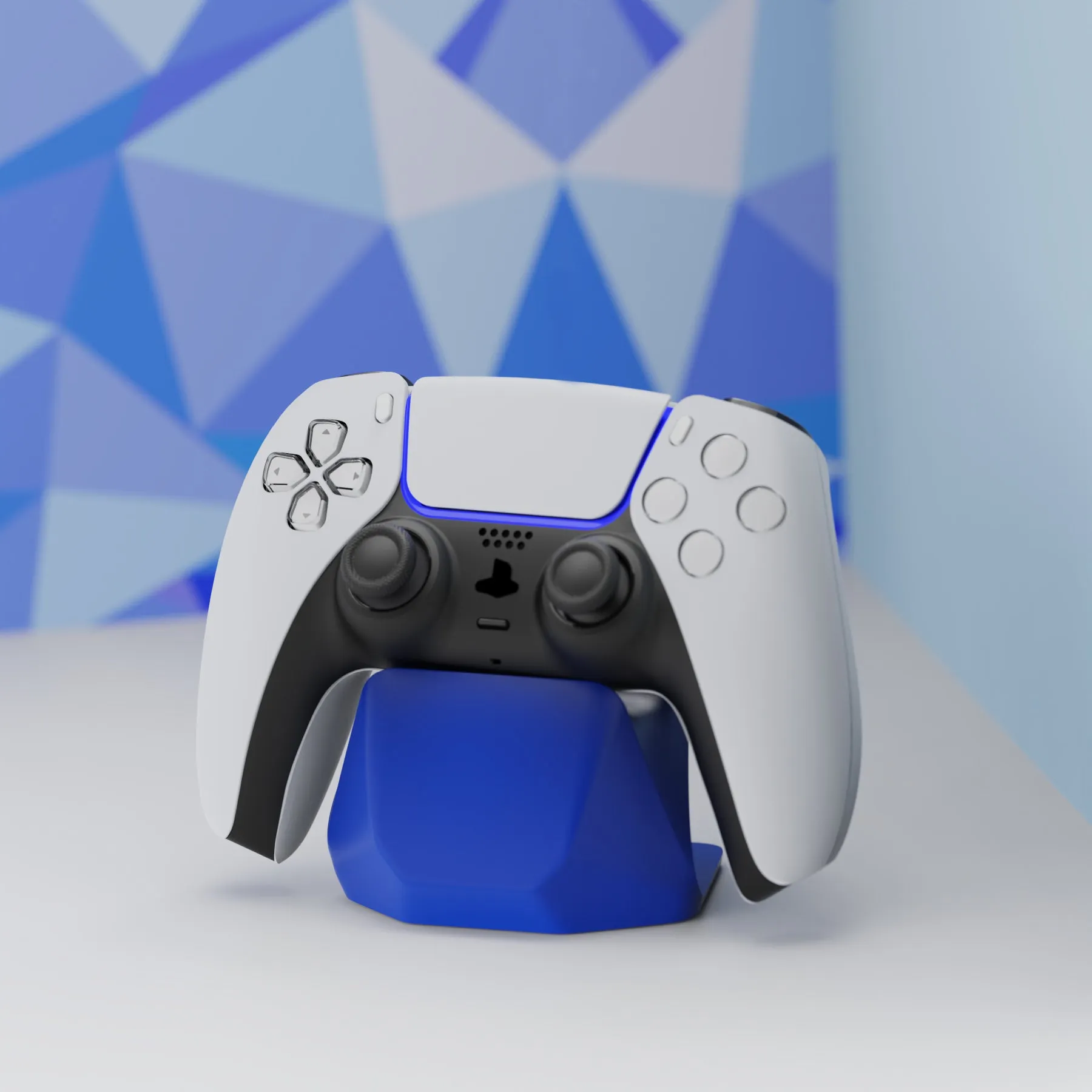 PlayVital Blue Universal Game Controller Stand for Xbox Series X/S Controller, Gamepad Stand for PS5/4 Controller, Display Stand Holder for Xbox Controller - PFPJ055