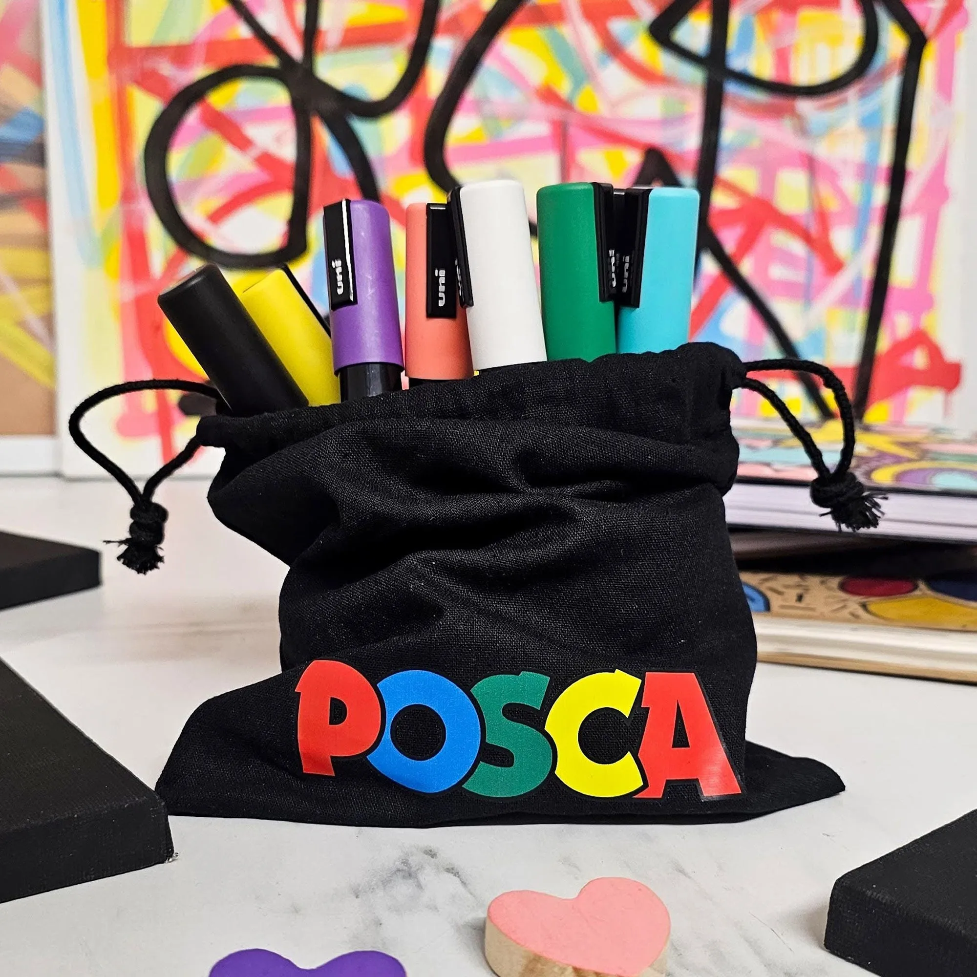 POSCA Markers - PC-5M - Set of 8 Paint Markers   Carrying Pouch