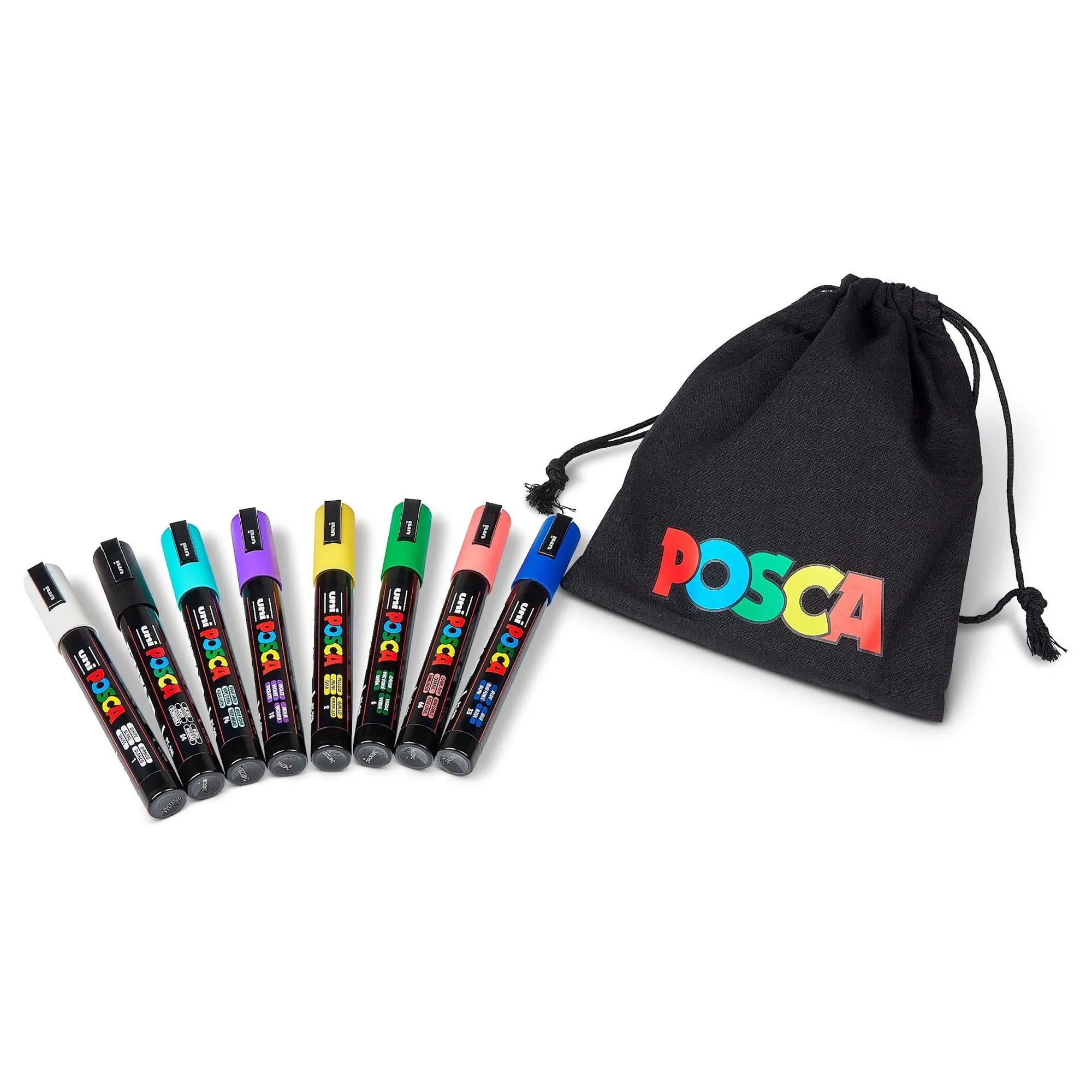POSCA Markers - PC-5M - Set of 8 Paint Markers   Carrying Pouch