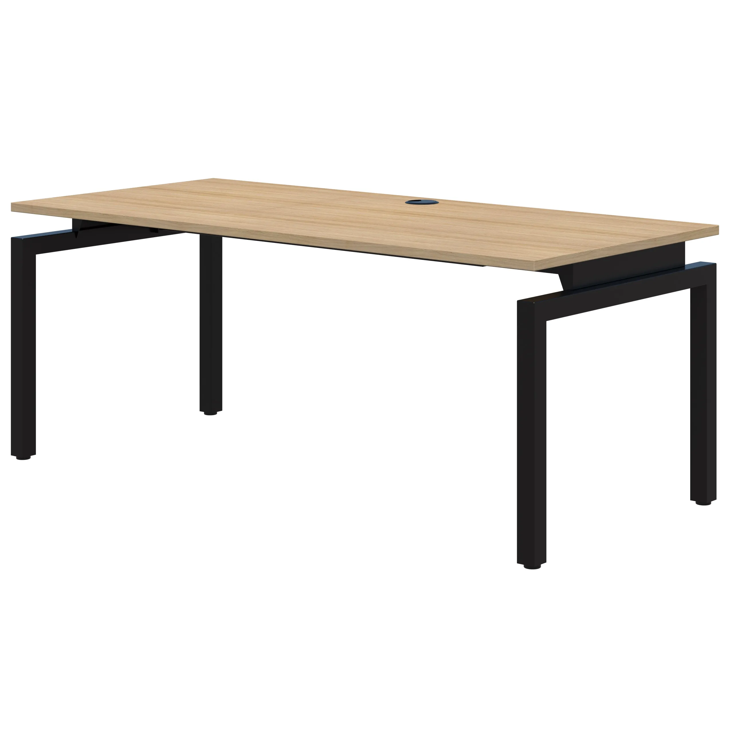Rapid Balance Desk, Classic Oak/Black, 1500mm x 800mm