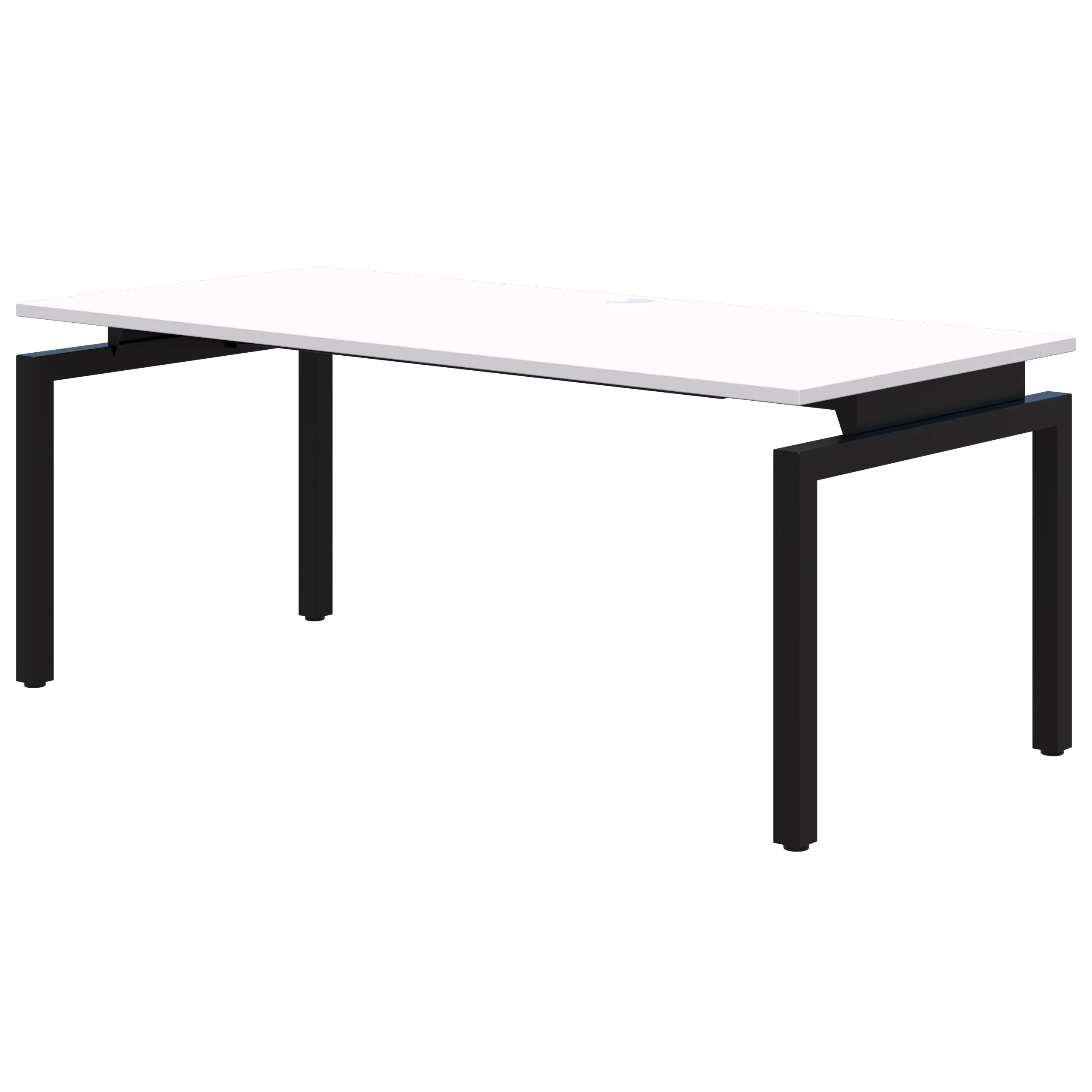 Rapid Balance Desk, Snow Velvet/Black, 1500mm x 800mm