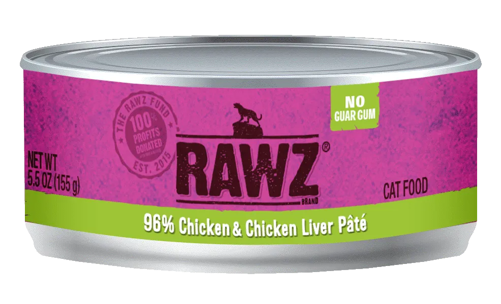 RAWZ® 96% Chicken and Chicken Liver Pate, Wet Cat Food