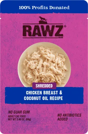 RAWZ® Shredded Chicken Breast and Coconut Oil Recipe 2.46-oz, Wet Cat Food