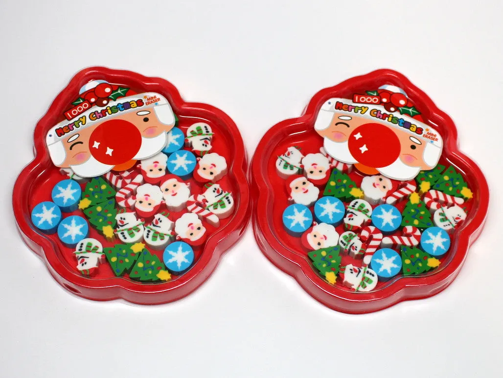 Santa Claus Eraser Set