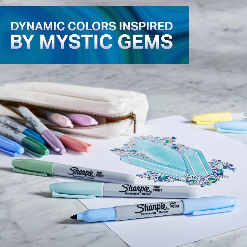 Sharpie Marker Set, Fine Point 12pk Mystic Gems