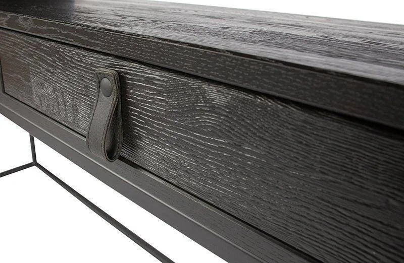 Silas Blacknight Brushed Ash Wood Desk