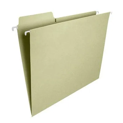 SMEAD FASTAB HANGING FOLDER 1/3 CUT BUILT IN TAB LETTER MOSS