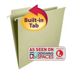 SMEAD FASTAB HANGING FOLDER 1/3 CUT BUILT IN TAB LETTER MOSS