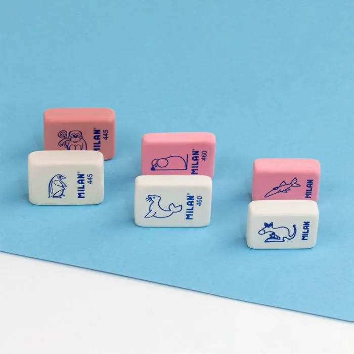 Soft synthetic rubber eraser 445 printed with children's designs