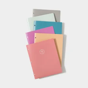 Speckled Bright Poly 2 Pocket 3-Hole Punch Folders, 12 CT Assorted Colors