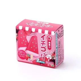 Strawberry Scented Ice Cream Bar Shaped Eraser (2pcs)