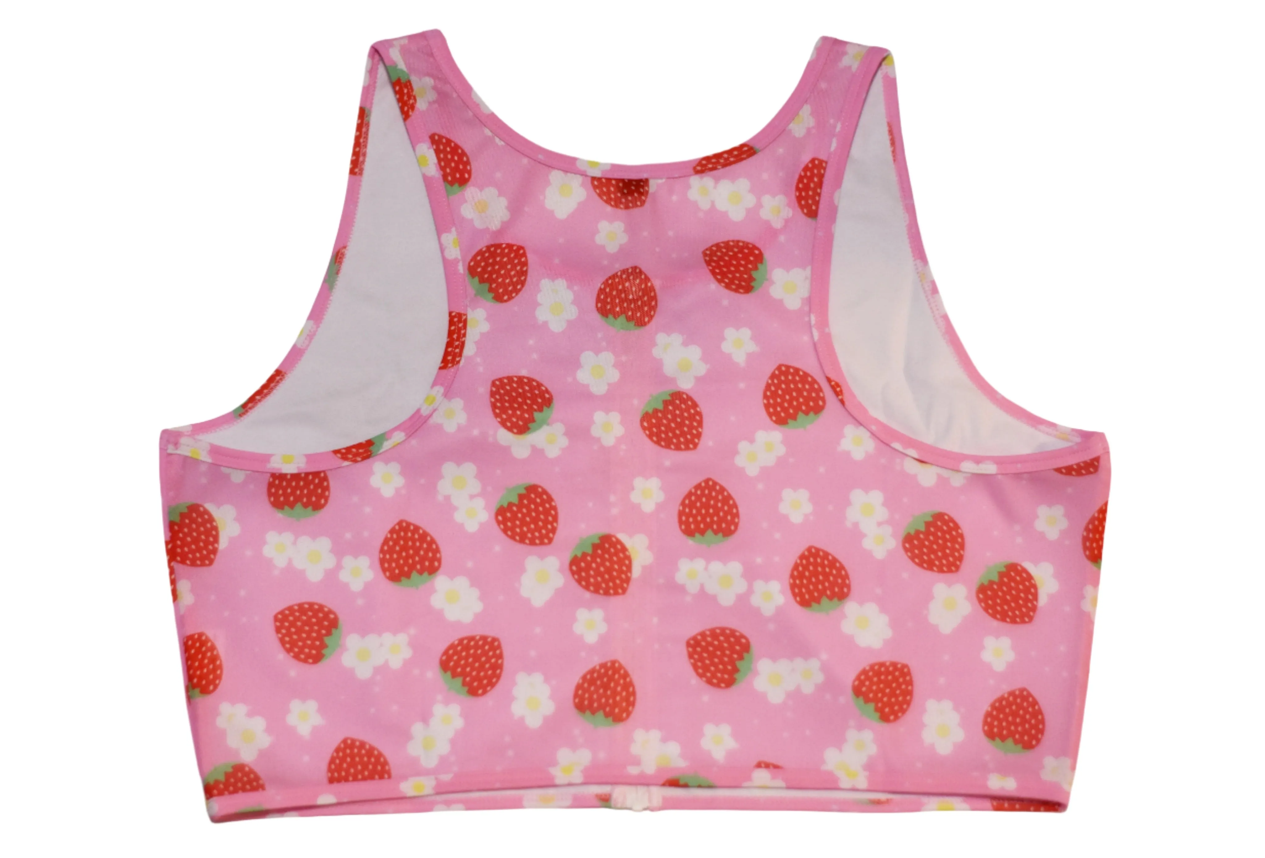 Strawberry Zippered Crop Top Binder