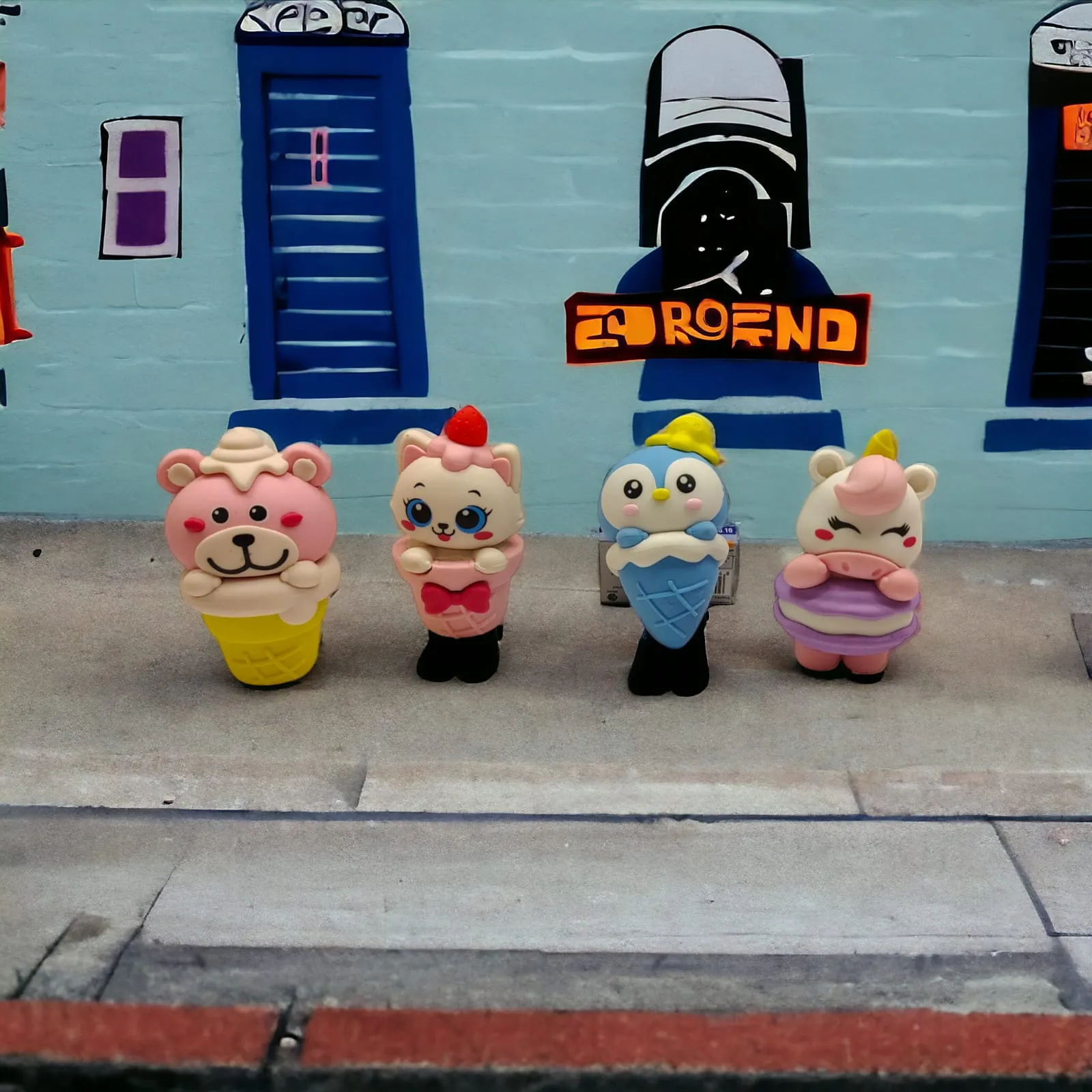 Sweet Scoops Eraser Friends.