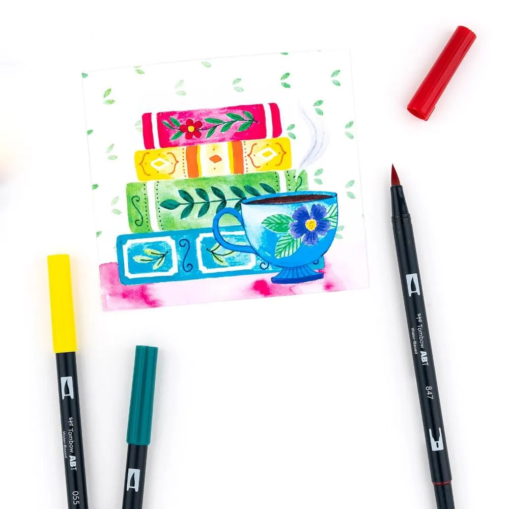 Tombow Dual Brush Pen Set 10pk Primary Colours