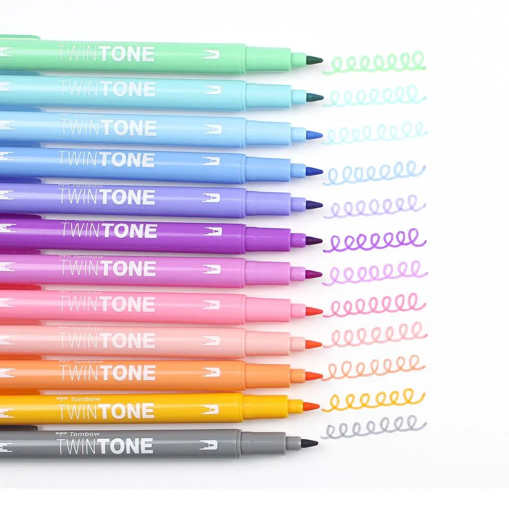 Tombow Twintone Marker Set 12pk Pastel