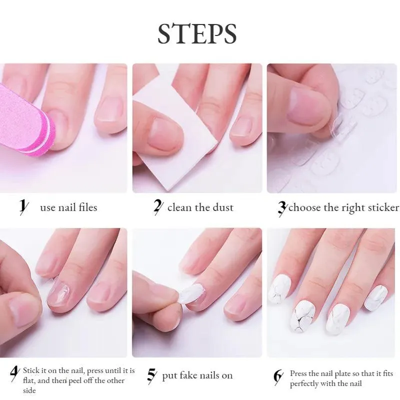 Transparent Nail Extension Adhesive Tapes: Seamless Press-On Bond
