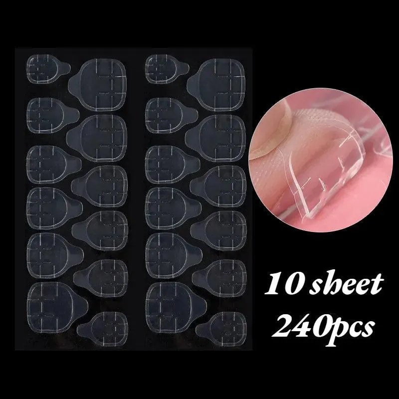 Transparent Nail Extension Adhesive Tapes: Seamless Press-On Bond
