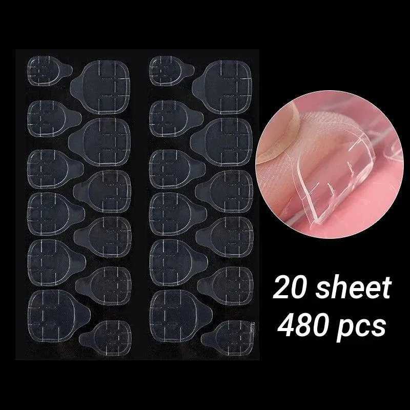 Transparent Nail Extension Adhesive Tapes: Seamless Press-On Bond
