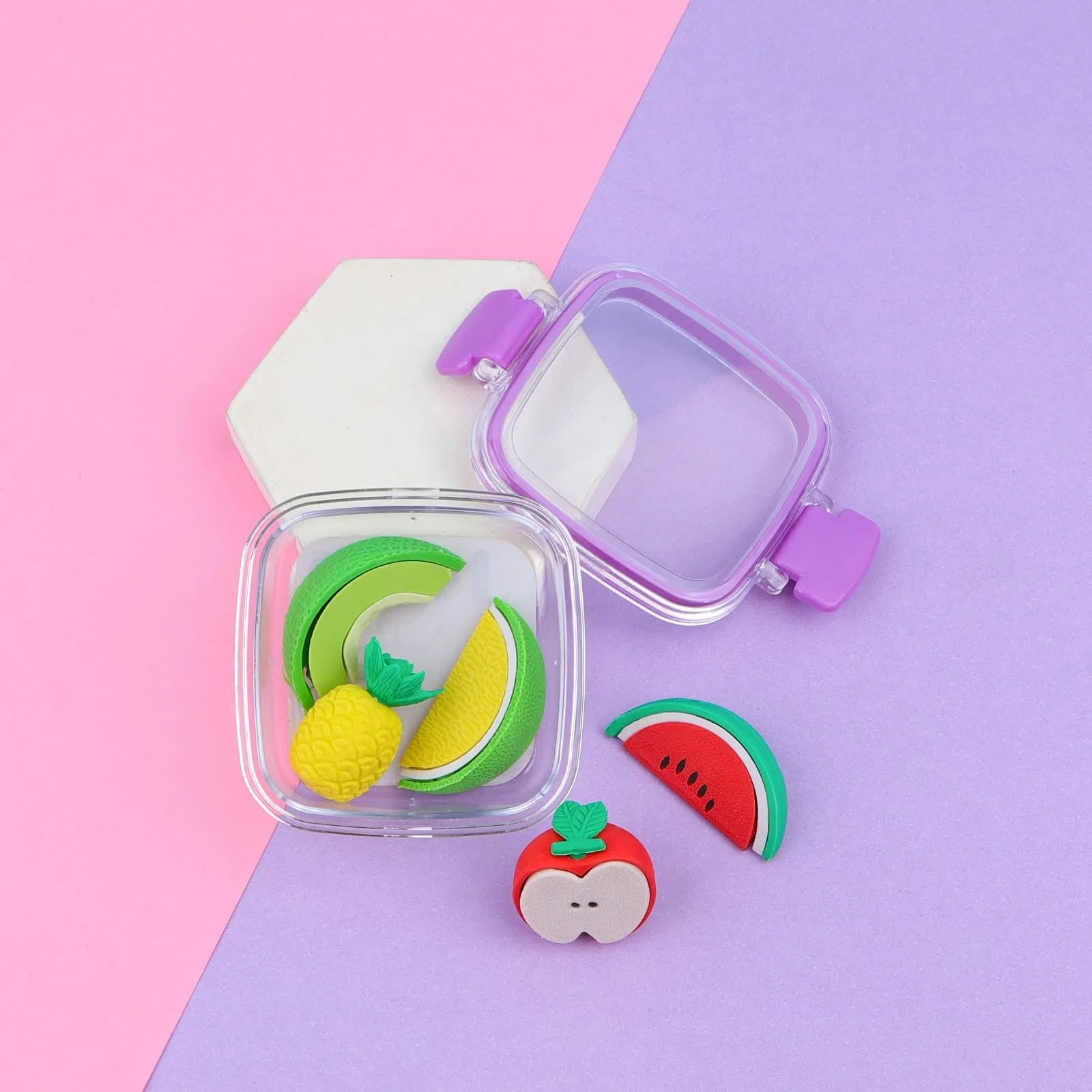 Trendy Fast Food Eraser Set
