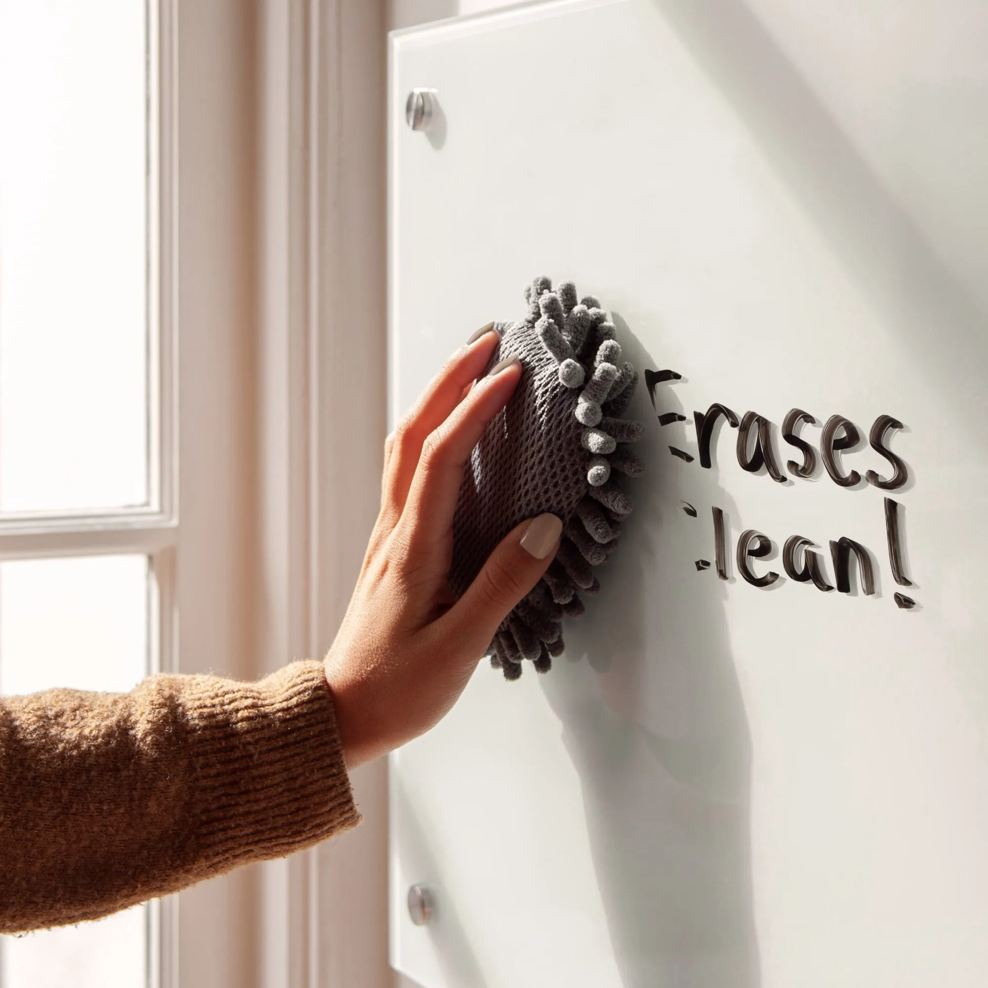 U Brands Shag Dry Erase Eraser Gray