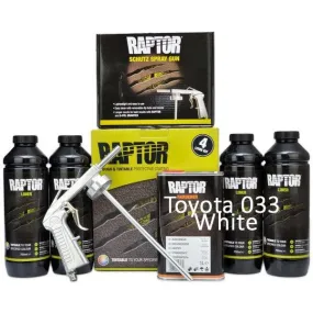 U-Pol Raptor Tintable for Toyota 033 White Protective Bed Liner Kit 4L   Schutz Gun