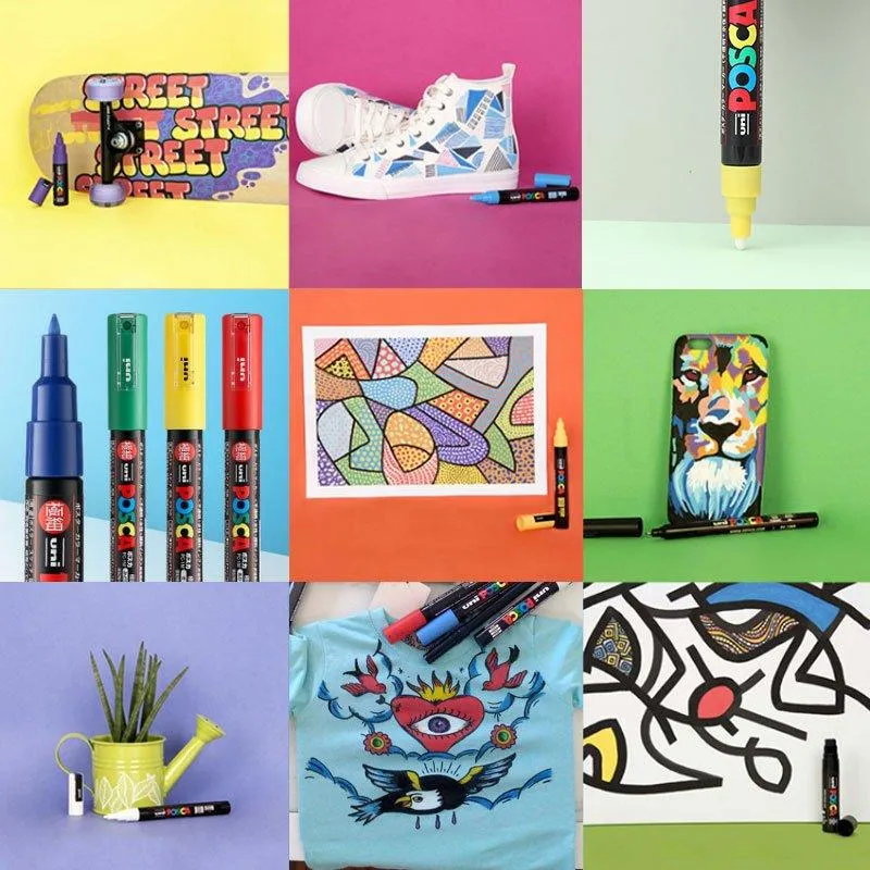 UNI POSCA PC-1M Superfine Advertising Pen Graffiti Pen High Gloss Pen Acrylic Marker Pen