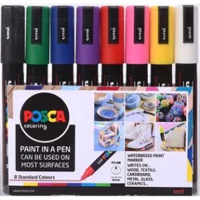 Uni Posca PC-5M Bullet Pack of 8 Color