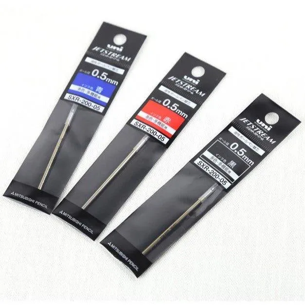 UNI SXR-200 JETSTREAM PRIME 0.5mm 0.7mm Metal Ballpoint Pen Refill Black Red Blue