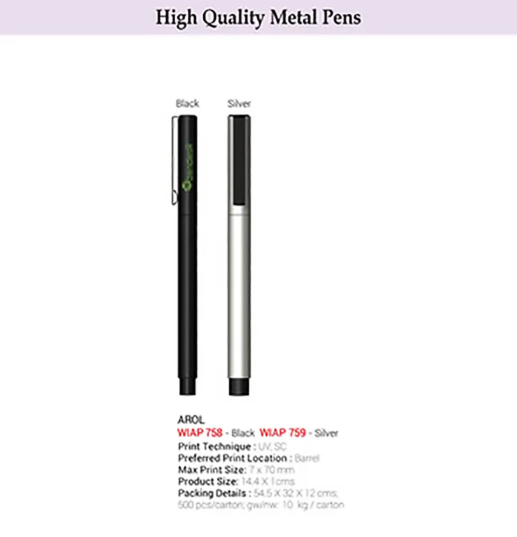 WIAP 759 AROL Aluminium RollerPen (Silver)